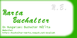 marta buchalter business card